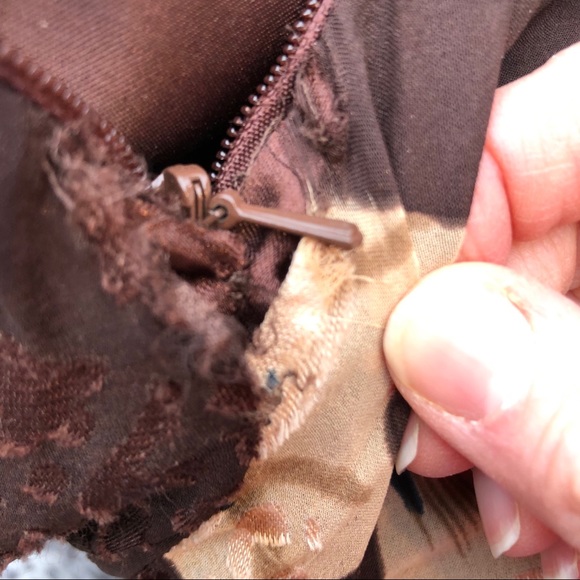 Beaded evening gown with fit and flare floral - Picture 8 of 8